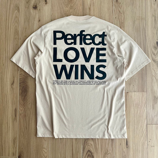 PERFECTLOVEWINS - BOXY TEE (BEIGE)